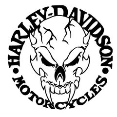 Aufkleber Sticker Logo Demon Skull Harley Davidson