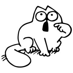 Decal Sticker Simon's Cat Hungry Finger