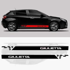 Car side Alfa Romeo Giulietta stripes stickers set 2018