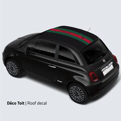 Autodach Fiat 500 Gucci Style Aufkleber