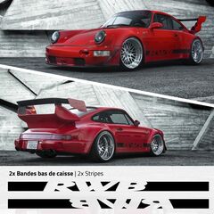 Porsche 911 - 964 RAUH-Welt RWB stripes decals set
