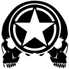 Sticker Étoile US ARMY Star Punisher Double