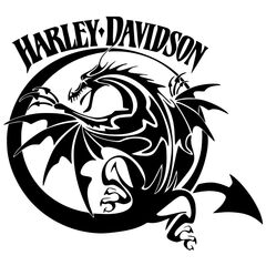 Aufkleber Harley Davidson Dragon