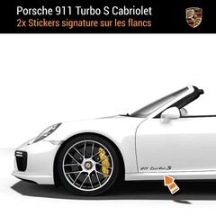 Porsche 911 Turbo S Kabriolett Aufkleber (2x)