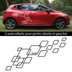 Kit Stickers Bandes Bas de Caisse Damiers Renault Clio 2018