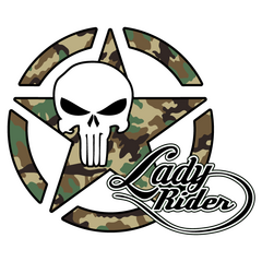 US ARMY Star Lady Rider Punisher Camouflage Decal