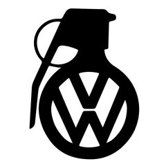 Aufkleber VW Volkswagen Logo Granate