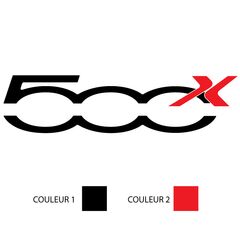 Sticker Fiat 500X Logo Couleur