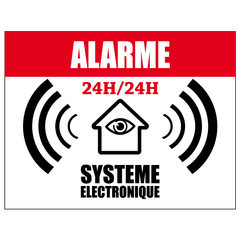 Alarme 24h/24h Système Electronique Aufkleber