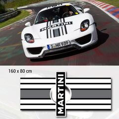 Sticker Bande Capot Auto Porsche Martini