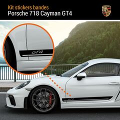 Porsche 718 Cayman GT4 Stripes Decals Set