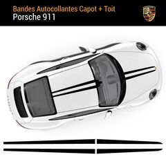 Kit Stickers Bandes Capot & Toit Porsche 911