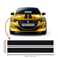 Peugeot 208 Racing Stripes Decal #6