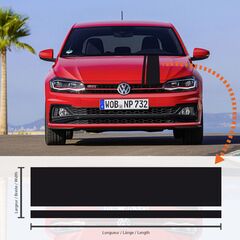 Volkswagen Polo Racing Stripes Decal #2