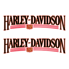 Harley Davidson USA Heritage Stickers Set