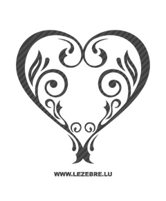 Vintage Heart Carbon Decal