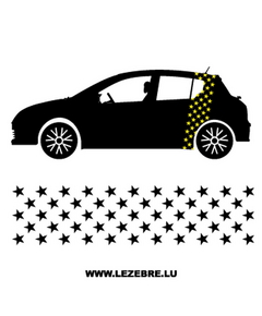 Kit stickers Deco Latérales Auto Étoiles