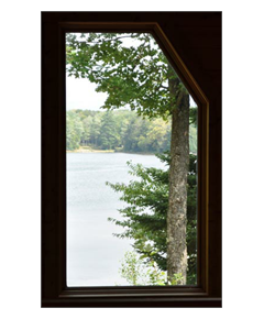Sticker groß Fenêtre sur lac