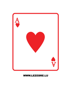 Sticker Carte AS de Coeur