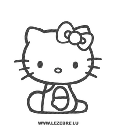 Seated Hello Kitty Carbon Decal
