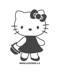 Sticker Karbon Deko Hello Kitty Panier