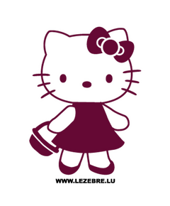 Sticker Deco Hello Kitty Panier