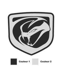 Sticker Dodge Viper 2012 logo couleur