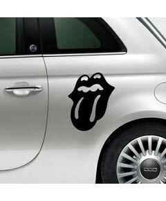 Rolling Stones logo Fiat 500 Decal