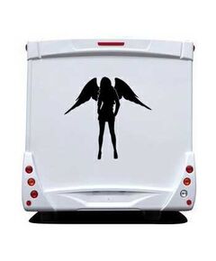 Sexy Woman Angel Camping Car Decal