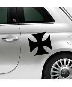 Sticker Fiat 500 Malteser Kreuz