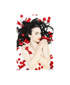Sticker Deko Belle Femme avec des roses