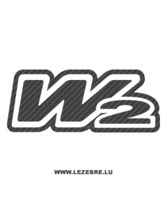 W2 Boots logo Carbon Decal