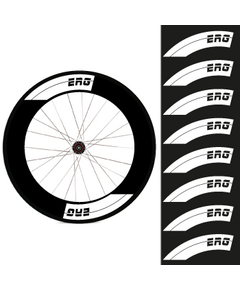 Set von 8 Stickern Felgen ERG Bike 88mm