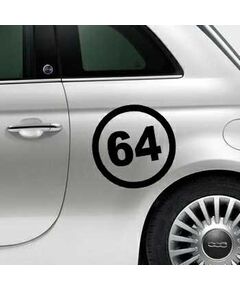 Sticker Fiat 500 departement 64 pyrenees atlantiques