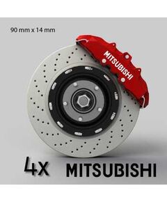 Mitsubishi logo brake decals set