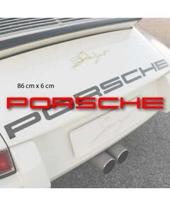 Porsche Motor Hood Logo Decal Set
