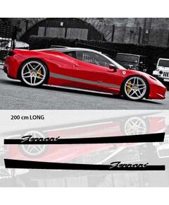 Kit Stickers Bandes Bas de Caisse Voiture Ferrari