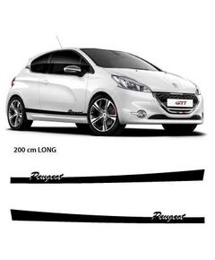 Peugeot car side stripes decals set