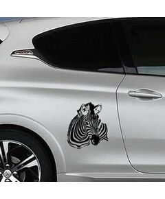 The Zebra Face Peugeot Decal
