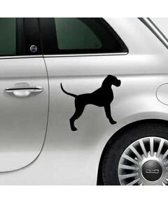 Sticker Fiat 500 Silhouette Hund
