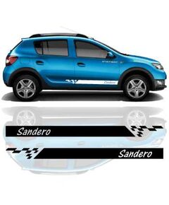 Kit Stickers Bandes Bas de Caisse Auto Dacia Sandero