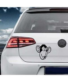 Sticker VW Golf Kopf Affe