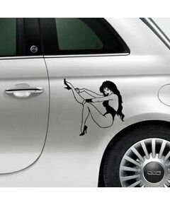 Sexy Pinup Fiat 500 Decal