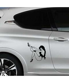 Sexy Pinup Peugeot Decal