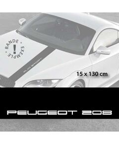 Peugeot 208 car hood decal strip