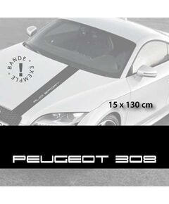 Peugeot 308 car hood decal strip