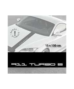 Porsche 911 Turbo S car hood decal strip