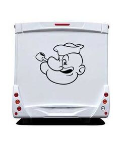 Sticker Wohnwagen/Wohnmobil Gesicht Popeye