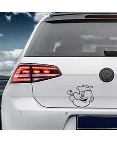 Sticker VW Golf Visage Popeye