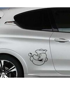 Popeye face Peugeot Decal